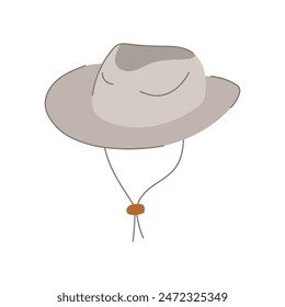 Country Cowboy Hut Cartoon. Schwarz alt, amerikanischer Kopf, Rancher West Country Cowboy Hut Schild. Isolierte Symbol Vektorillustration