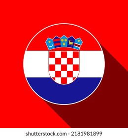 Country Croatia. Croatia flag. Vector illustration.