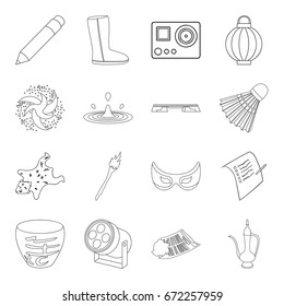 Country, crop, maintenance and other web icon in outline style.Medicine, game, building icons in set collection.