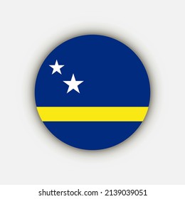 Country Curacao. Curacao flag. Vector illustration.