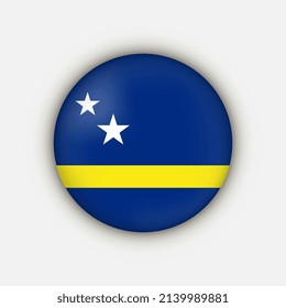 Country Curacao. Curacao flag. Vector illustration.
