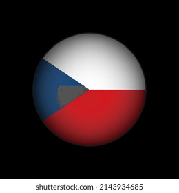 Country Czech Republic. Czech Republic flag. Vector illustration.