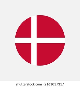 Country Denmark. Denmark flag. Vector illustration.