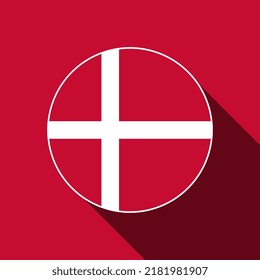 Country Denmark. Denmark flag. Vector illustration.