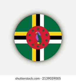 Country Dominica. Dominica flag. Vector illustration.