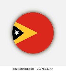 Country East Timor. East Timor flag. Vector illustration.