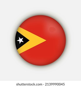 Land Osttimor. Osttimor-Flagge. Vektorgrafik.