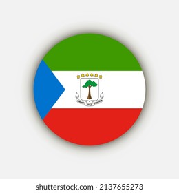 Country Equatorial Guinea. Equatorial Guinea flag. Vector illustration.