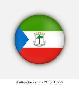 Country Equatorial Guinea. Equatorial Guinea flag. Vector illustration.