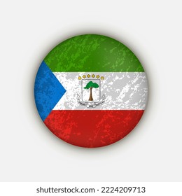 Country Equatorial Guinea. Equatorial Guinea flag. Vector illustration.