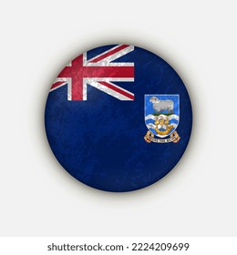 Country Falkland Islands. Saint Helena, Falkland Islands flag. Vector illustration.