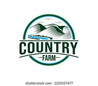 Country Farm Logo Badge Design Template