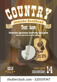 Country festival vertical poster