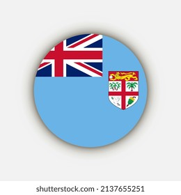 Country Fiji. Fiji flag. Vector illustration.