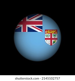 Country Fiji. Fiji flag. Vector illustration.