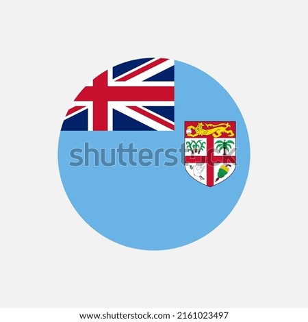 Country Fiji. Fiji flag. Vector illustration.