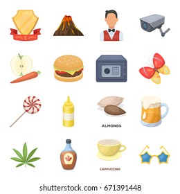Country, finance, nature and other web icon in cartoon style.Sport, food, service icons in set collection.
