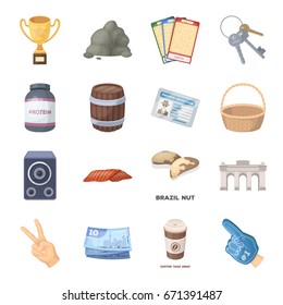 Country, finance, nature and other web icon in cartoon style.Sport, food, service icons in set collection.