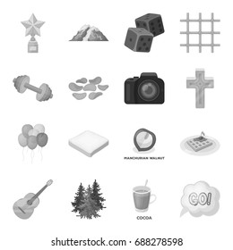 Country, finance, nature and other web icon in monochrome style.Sport, food, service icons in set collection.
