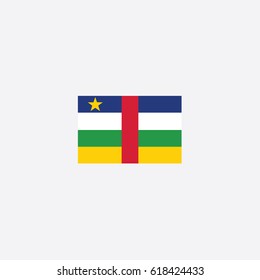 Country Flag of Central African Republic Vector Illustration

