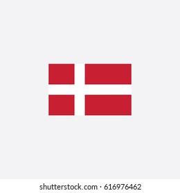 Country Flag of Denmark Vector Illustration

