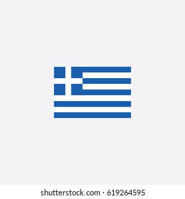Country Flag of Greece Vector Illustration

