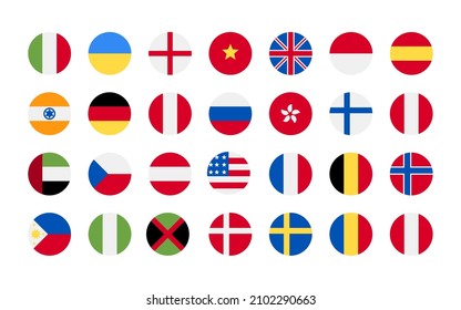 country flag icon in the world
