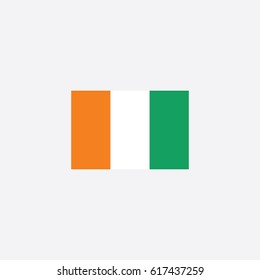 Country Flag of Ivory Coast Vector Illustration

