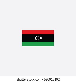 Country Flag of Libya Vector Illustration

