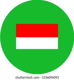 country flag with a light green background