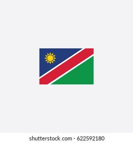Country Flag of Namibia Vector Illustration