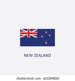 Country Flag of New Zealand Vector Illustration