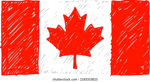 Country Flag Pencil or Marker Sketch Vector