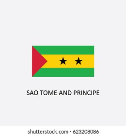 Country Flag of Sao Tome And Principe Vector Illustration

