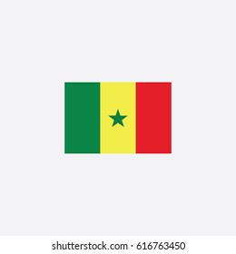 Country Flag of Senegal Vector Illustration