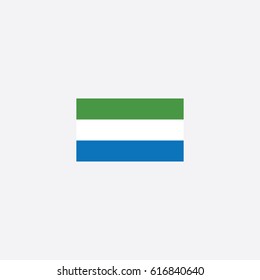 Country Flag of Sierra Leone Vector Illustration
