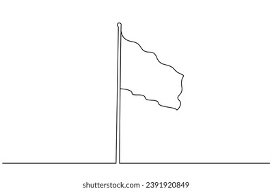 country flag wavy victory success object line art design