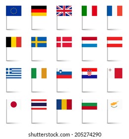 Country Flags - Pins Set 02