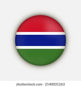 Country Gambia. Gambia flag. Vector illustration.