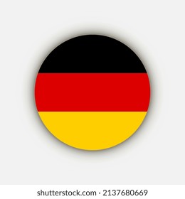País Alemania. Bandera de Alemania. Ilustración vectorial.
