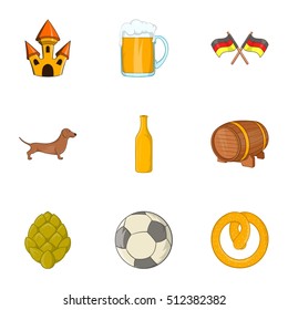 Country of Germany icons set. Cartoon illustration of 9 Country of Germany vector icons for web