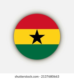 Country Ghana. Ghana flag. Vector illustration.