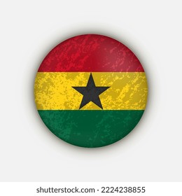 Country Ghana. Ghana flag. Vector illustration.