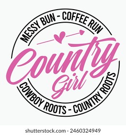 Country girl , Cowgirl Design, Southern girl , Small town girl , Country music T-shirt Design