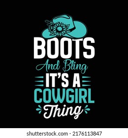 Country girl typography t shirt design