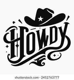 Country Girl Western, Howdy Design, Cowboy And Cowgirl T-shirt Design,Vector illustration