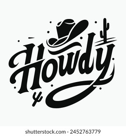 Country Girl Western, Howdy Design, Cowboy And Cowgirl T-shirt Design,Vector illustration