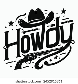 Country Girl Western, Howdy Design, Cowboy And Cowgirl T-shirt Design,Vector illustration