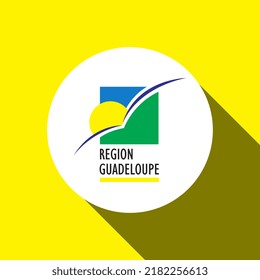 Country Guadeloupe. Guadeloupe flag. Vector illustration.