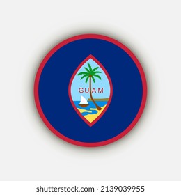 País Guam. Bandera de Guam. Ilustración vectorial.